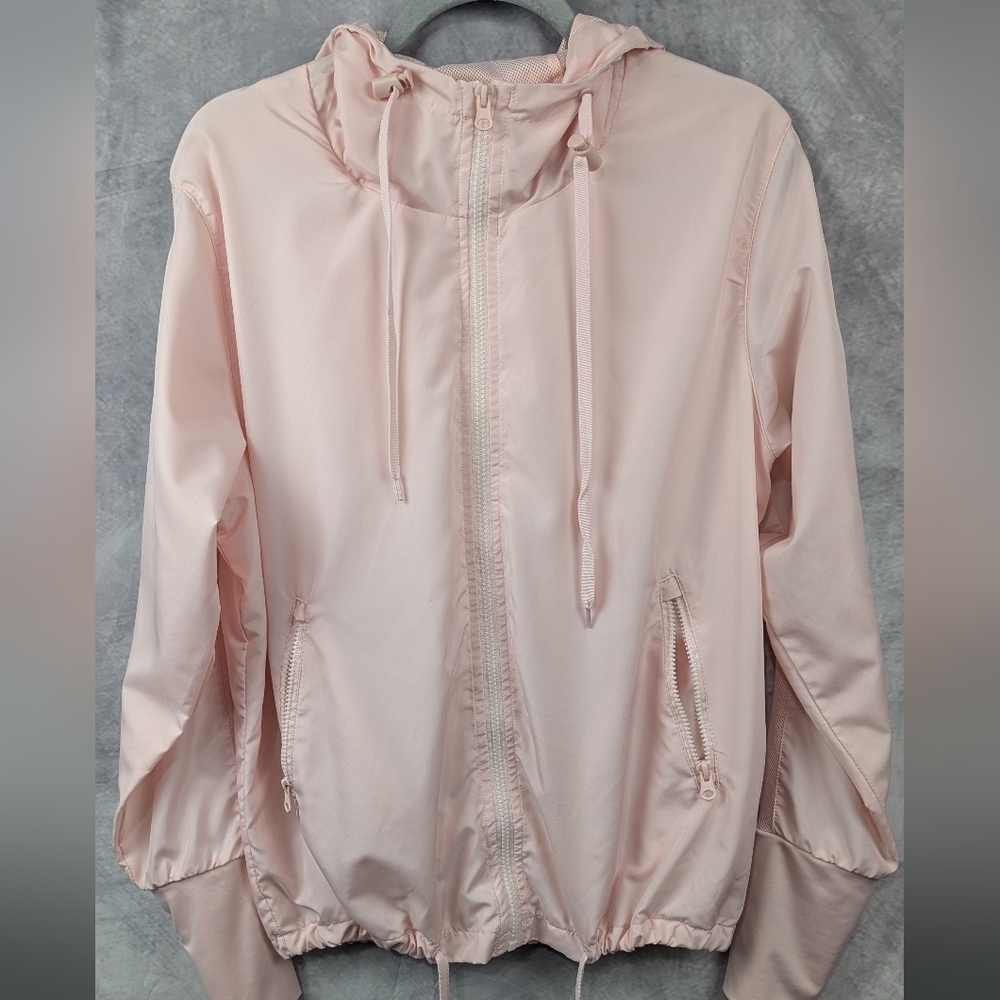 Zyia Bomber Hooded Jacket Blush Pink Size Large